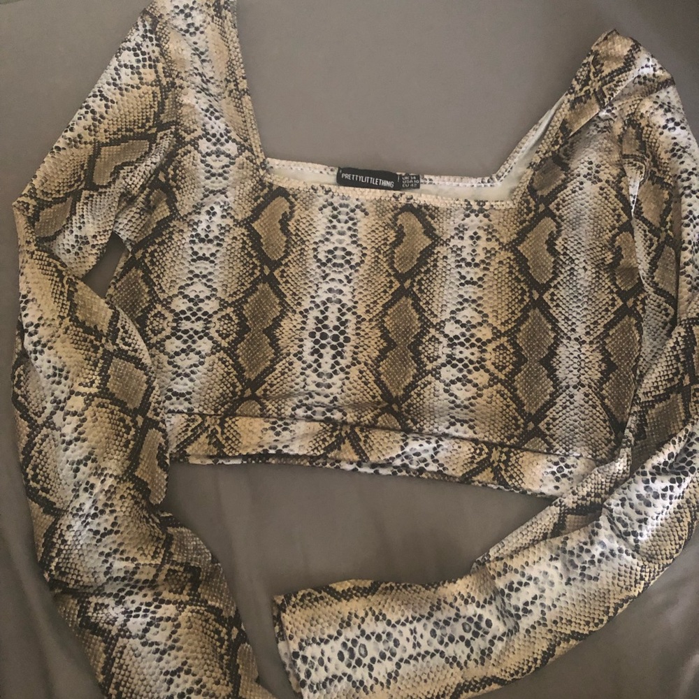 Snake Print Crop Top